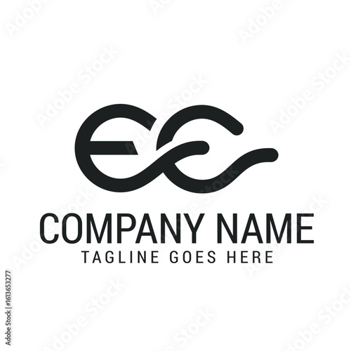 Creative Letter EC or CE Modern Minimalist Vector Logo Design Templates for Brand