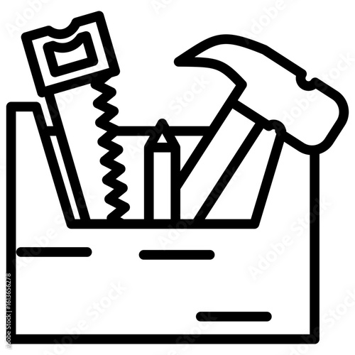 Carpenter line icon