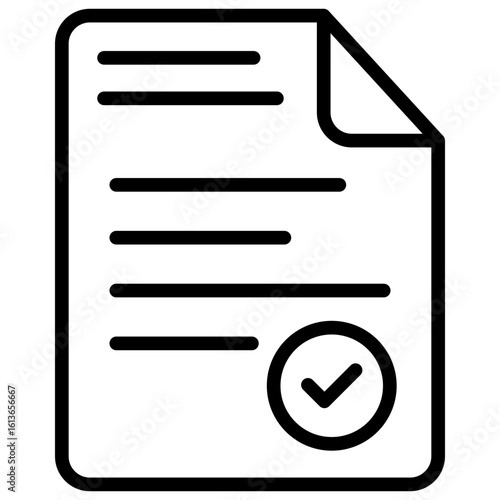 Permit Document line icon