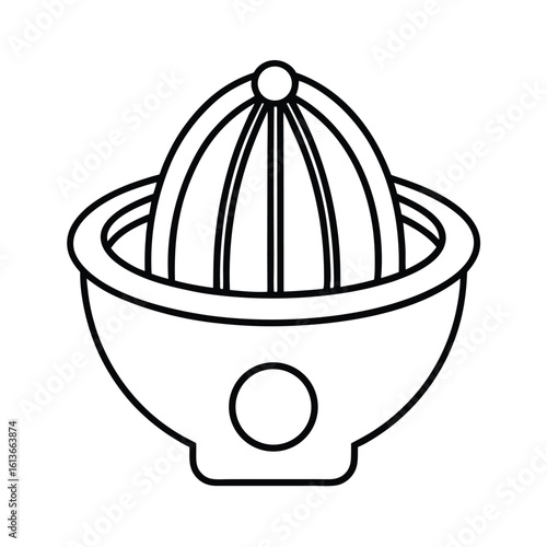 Modern handheld citrus juicer with a smooth curved design on a clean white background