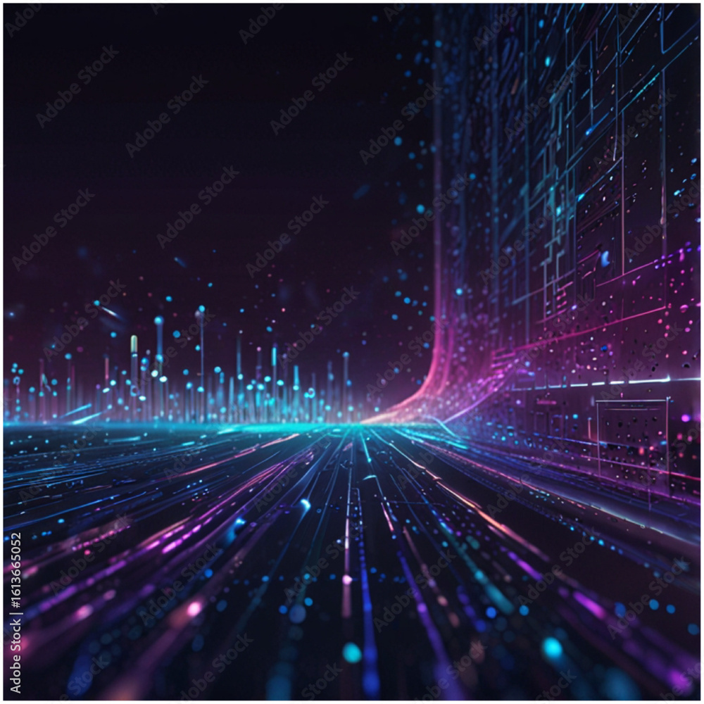 Obraz premium Futuristic AI Background.