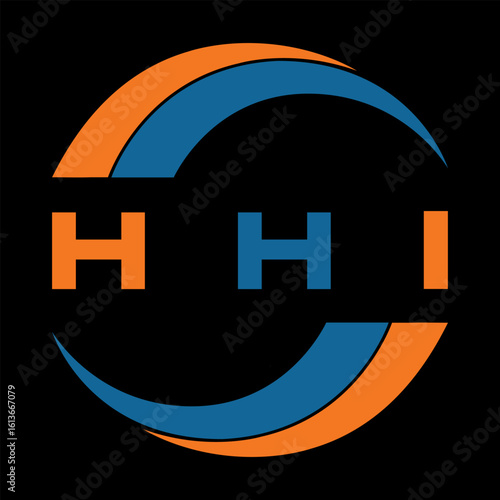 HHI letter design. HHI letter technology logo design on a Black background. HHI Monogram logo design for an entrepreneur and business