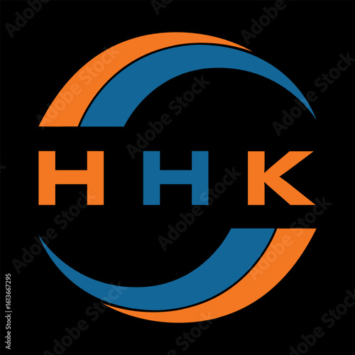 HHK letter design. HHK letter technology logo design on a Black background. HHK Monogram logo design for an entrepreneur and business
