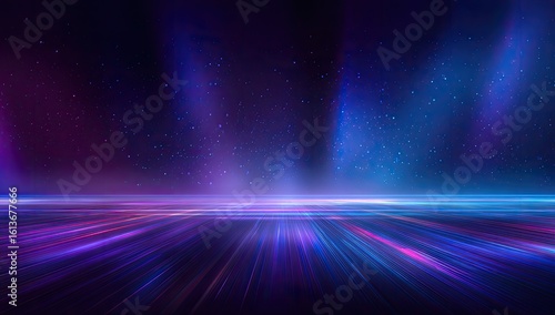 Abstract neon light scene