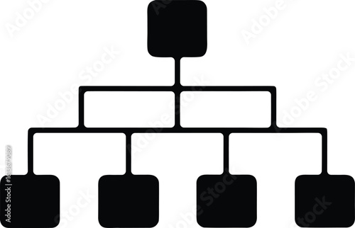 organizational chart vector icon.