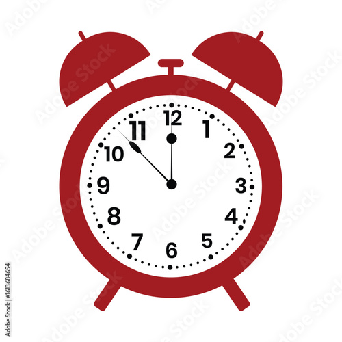 Alarm clock icon vector. Clock logo, silhouette symbol and sign.  Line and glyph alarm clock icon. Time, watch, wake up symbol. Vector illustration.