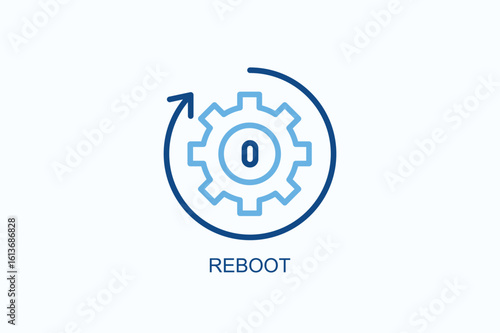 Reboot Icon Or Logo Isolated Vector Illustration