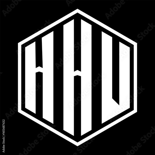 HHV letter design. HHV letter technology logo design on a Black background. HHV Monogram logo design for an entrepreneur and business