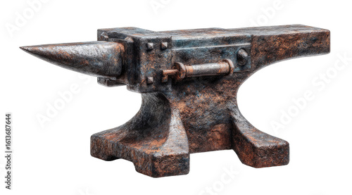 Rusty anvil, aged metal