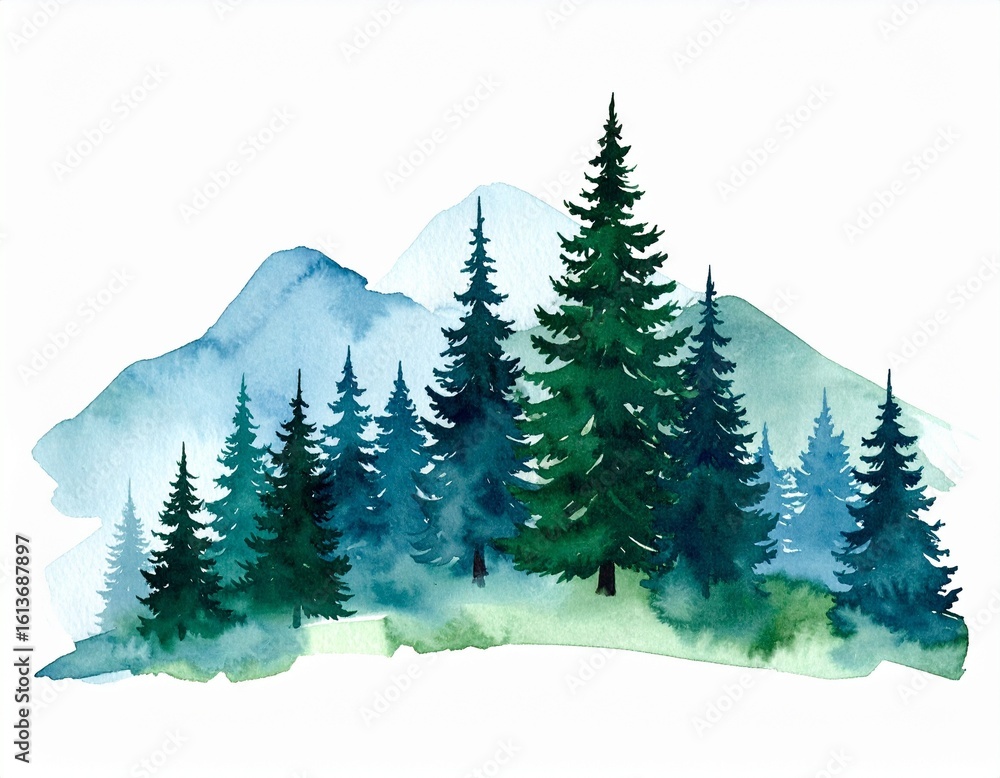 Fototapeta premium christmas tree in snow