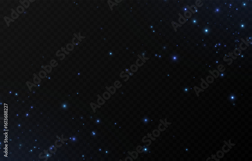 Vector magic glow. Shimmering light png, sparkling magic dust png. Magic blue light particles.