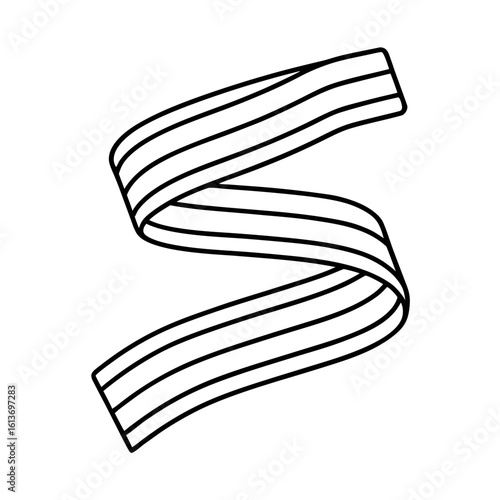 Wavy Stretch Band in Zigzag Layout Vector Design with Multiple Colors