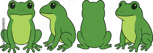 Cartoon Frog Character Turnaround