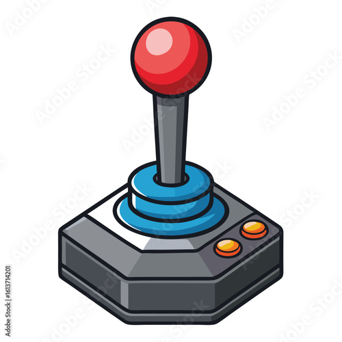 aircraft control stick on white backgroun