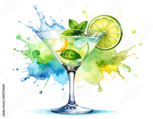 Wallpaper Mural cocktail with lime Torontodigital.ca