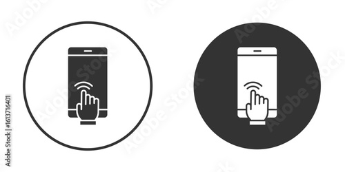 Self service icon in solid black flat shape glyph icons.