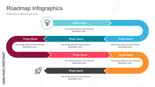 Roadmap Infographics for Business Planning and Strategy