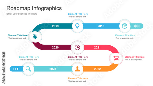 Roadmap Infographics for Business Planning and Strategy