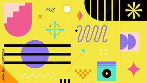 Vibrant Geometric Abstract