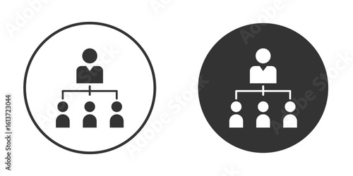 Department head icon in solid black flat shape glyph icons.