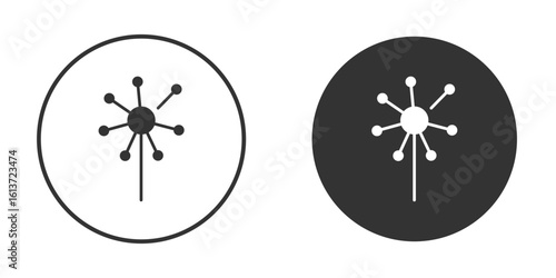 Dandelion icon in solid black flat shape glyph icons.