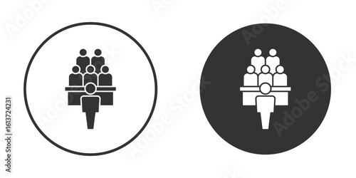Committee icon in solid black flat shape glyph icons.