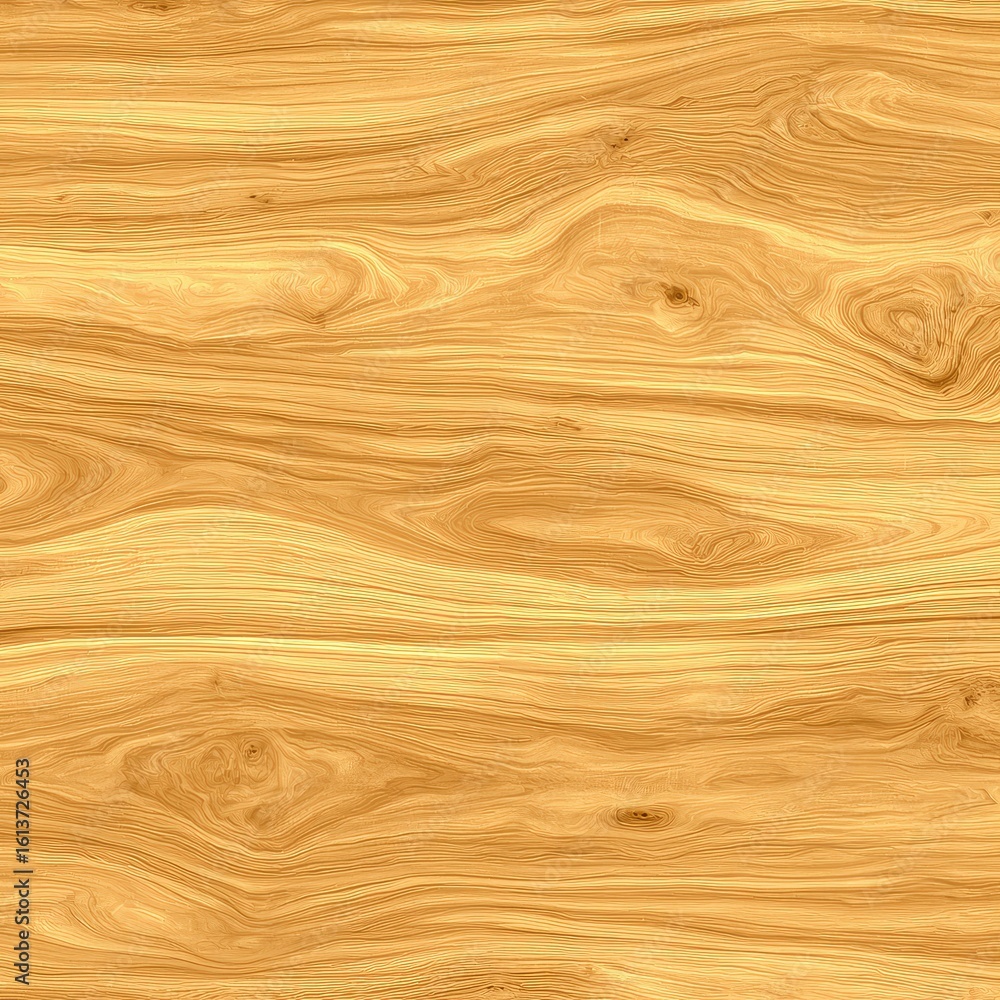 Obraz premium Close-up view of light beige wood grain, exhibiting smooth, flowing patterns