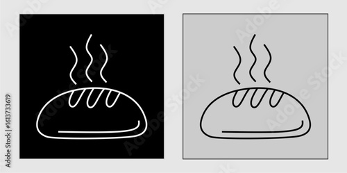 Loaf of Bread Cartoon Style Icon. Colorful Symbol Vector Illustration, Bread Loaf Icon Vector Flat Clean Look Isolated, 