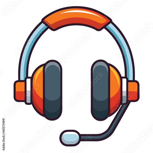 aviation headset mic on white background