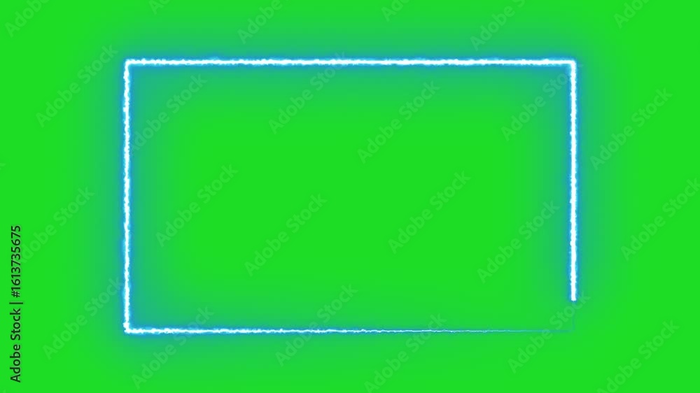 green screen neon blue video frame for streaming. 
live Stream overlay animation for live streaming video. 
live streaming game screen frame