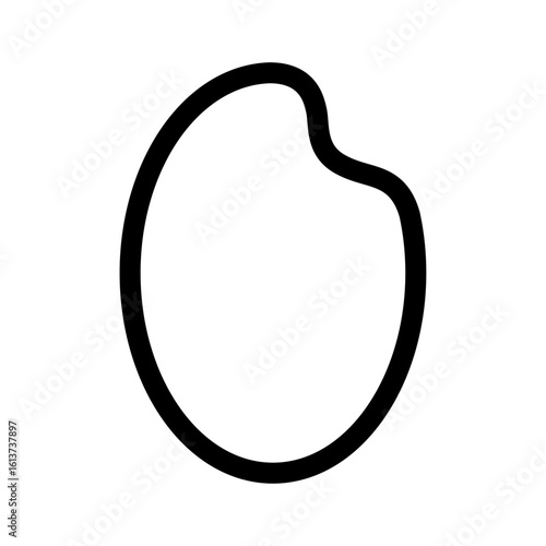 米粒アイコン　お米や和食を象徴するシンプルな線画イラスト