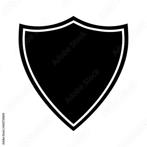 シールドアイコン　セキュリティや保護を示すシンプルな盾のイラスト