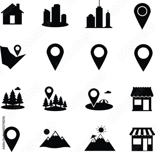 Powerful Santa Claus Head and Shoulder Silhouette, Black and White Vector Illustration of Father Christmas Carrying a Giant Gift Sack on His Back for Holiday Delivery.