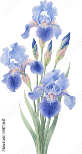 blue iris flower