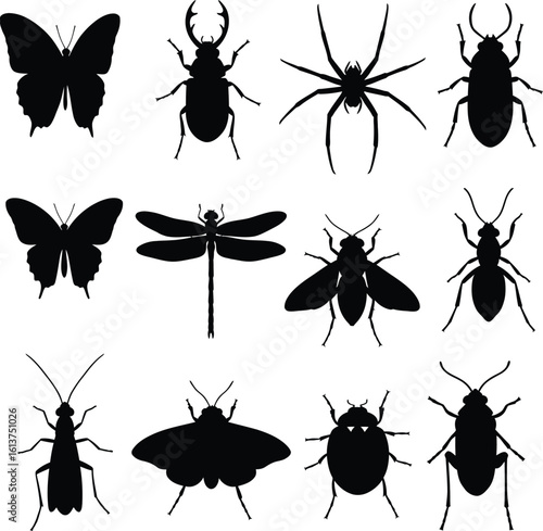 Black Hammer & Mallet Silhouettes: Various Tool Types for Construction, Carpentry, DIY & Home Improvement – Vector Graphics.