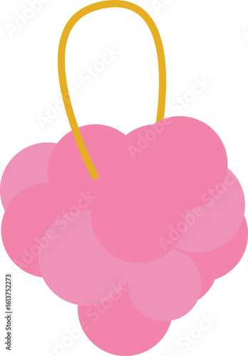 Bath pouf illustration.