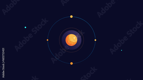 Central Dot with Glowing Rings