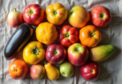 Colorful Variety of Fresh Fruits Display