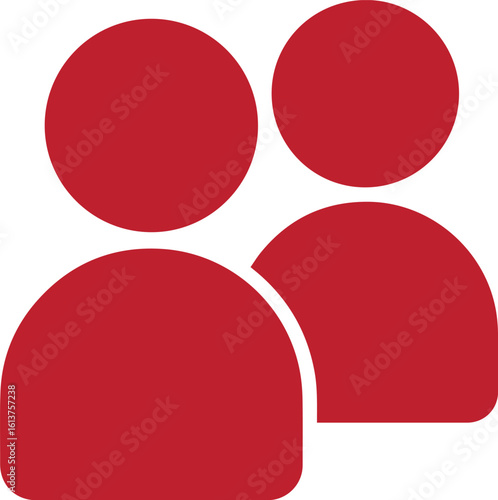 Group of people or group of users .friends flat icon for apps and websites. people icon image. Monochrome icon