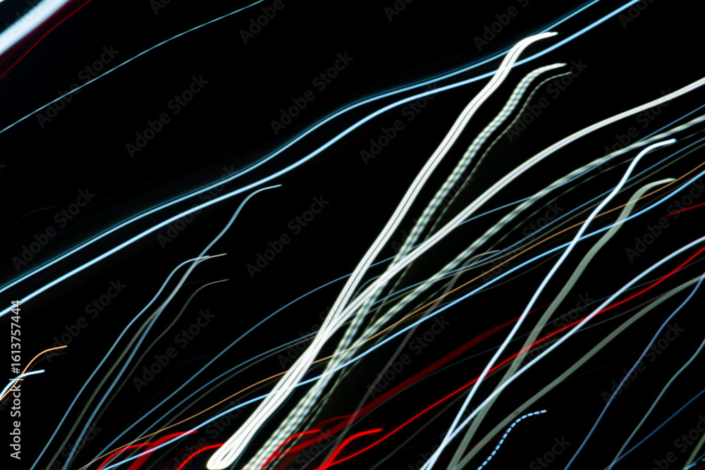Abstract background with geometric elements and colorful lines on a black background. Copyspace concept. Abstract background with geometric elements and colorful lines on a black background. Copyspace concept.
