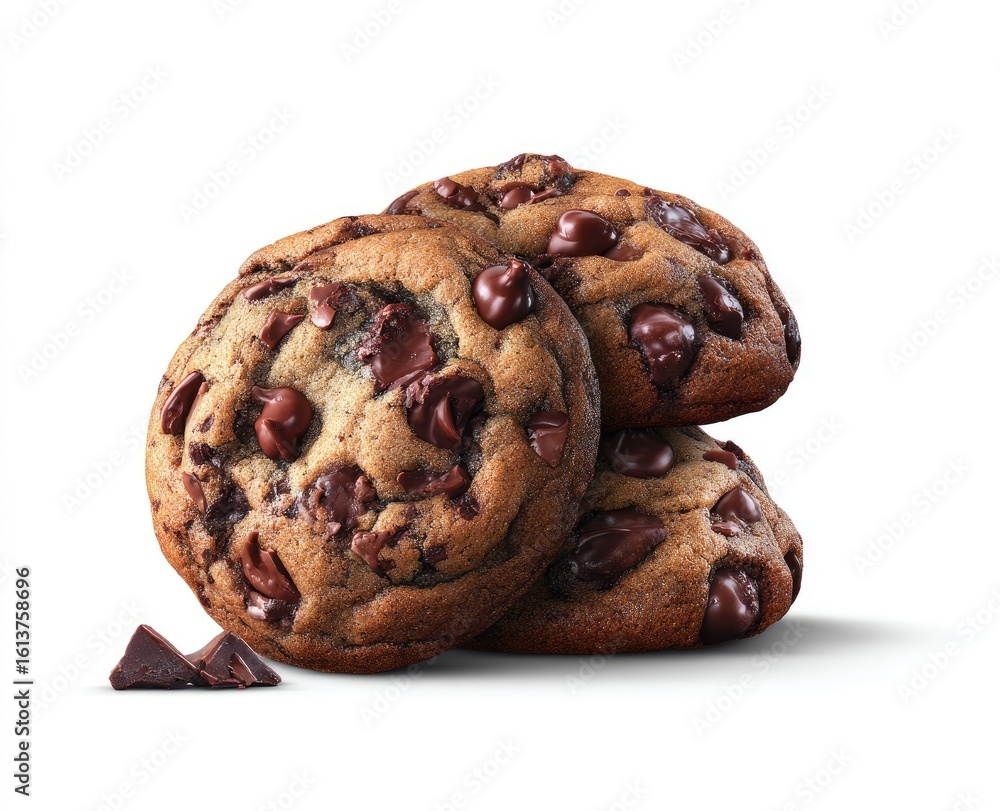 Fototapeta premium Stack of chocolate chip cookies (1)