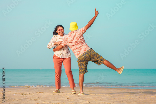Happy Couple Enjoying Vacation at Goa Beach – Fun, Laughter, and Playful Moments on a Tropical Shore
