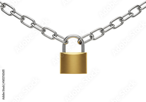 Secure your valuable assets with this strong padlock and sturdy metal chain, symbolizing protection and trust for your business needs.