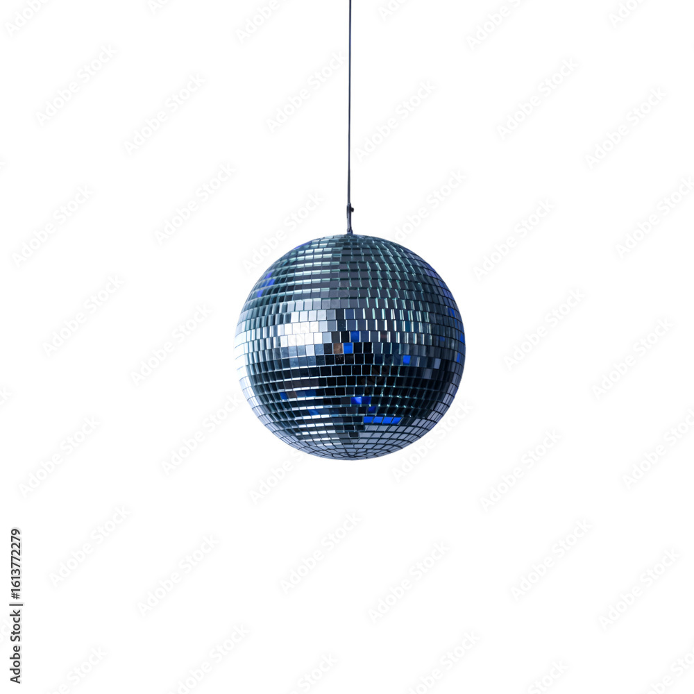 Fototapeta premium Isolated silver night club lighting mirror-ball