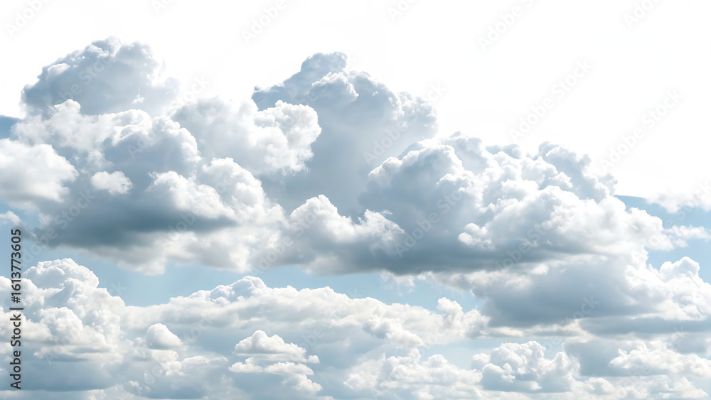 Naklejka premium White clouds isolated on white background PNG. AI GENERATED.