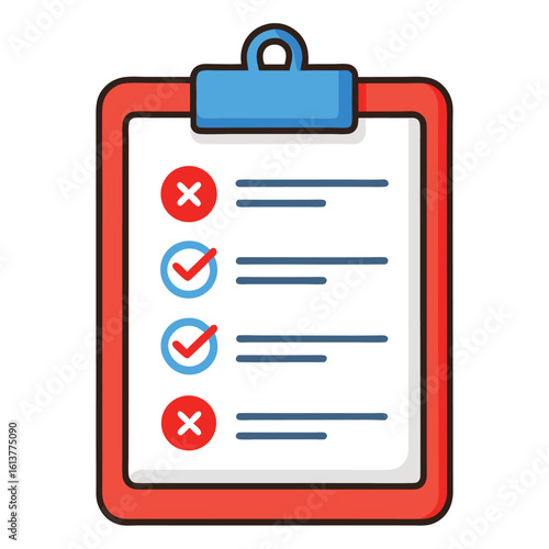 emergency checklist on white background