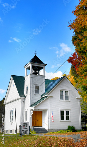 Obraz na płótnie Bell Tower on West Danville United Methodist Church