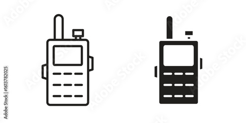 Walkie talkie icon vector editable. black vectors set