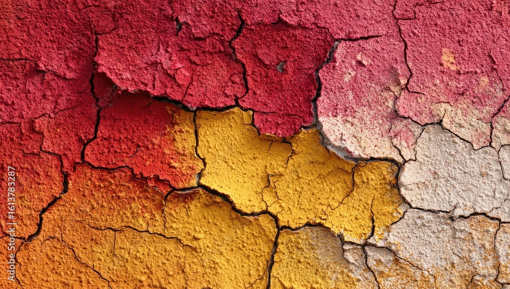 Obraz premium Cracked Painted Surface