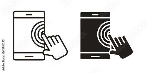 Self service icon vector editable. black vectors set